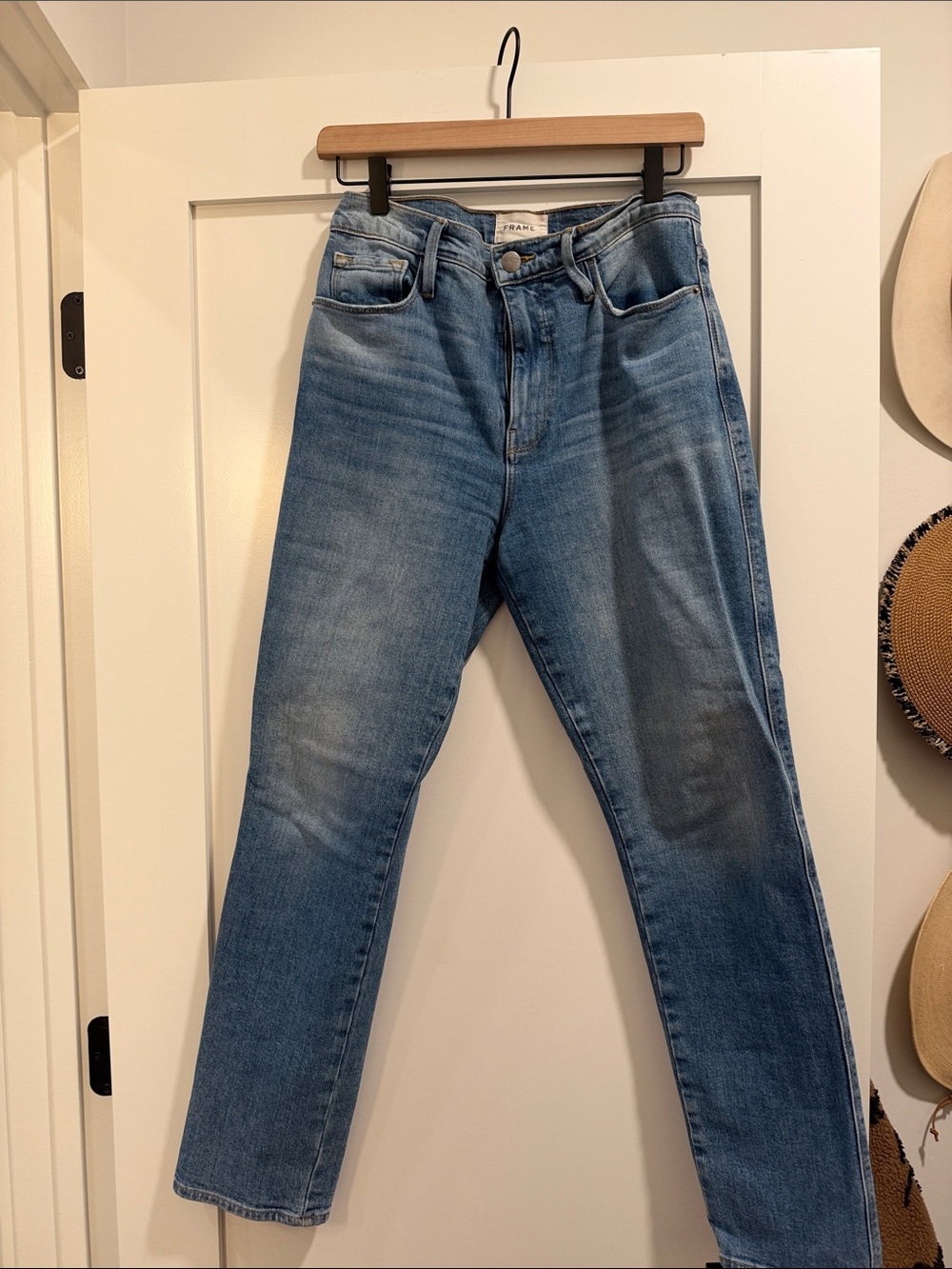 FRAME 27 high-Rise Light Blue Women's Jeans straight cut